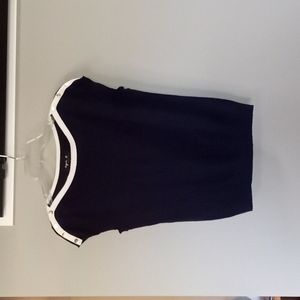 Agnes B, Women's Dress sweater shirt, Size 3, Dark Navy Blue, 100% cotton